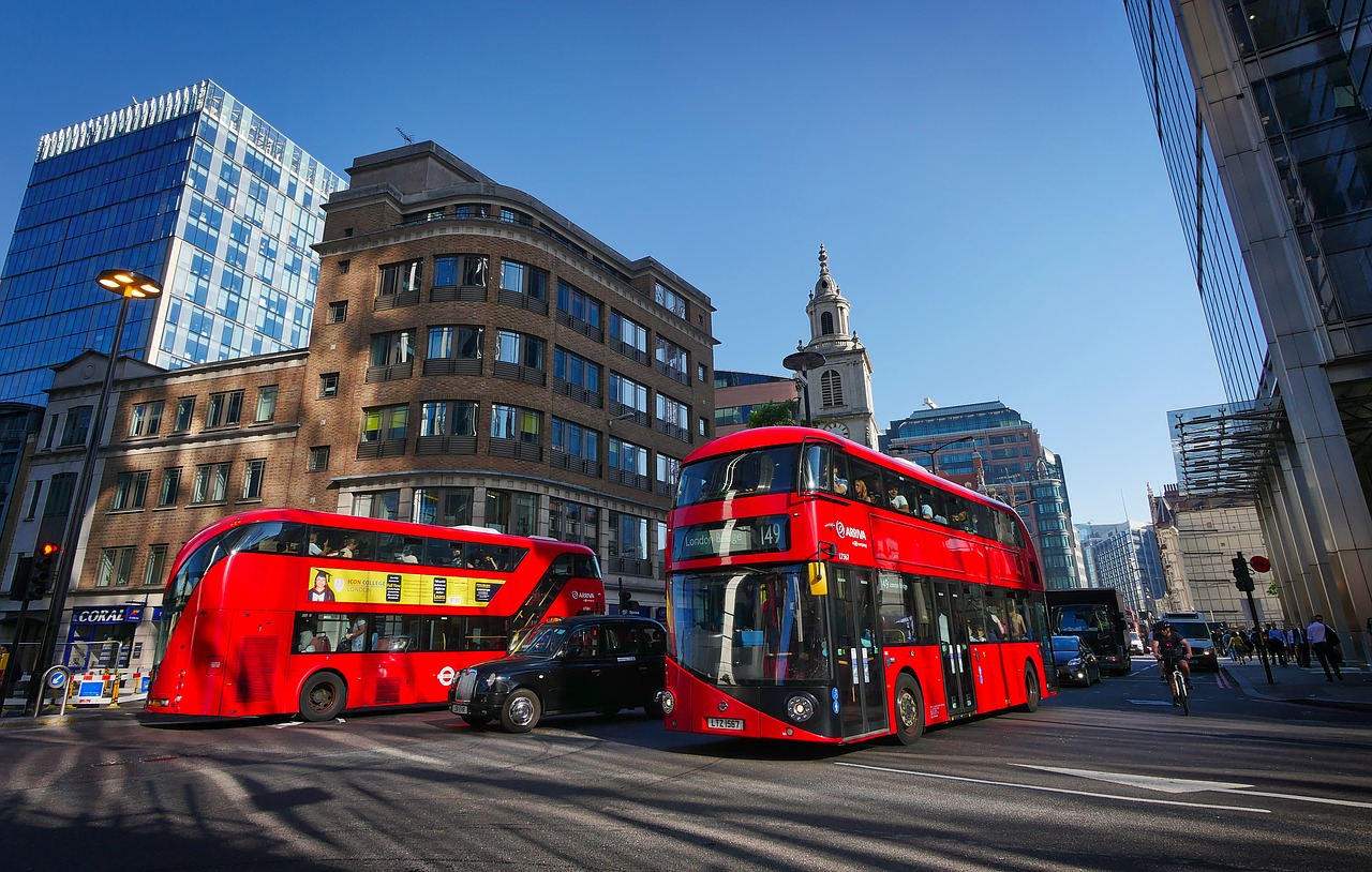 london, bus, red